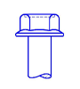 Indented hex flange head