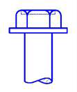 Indented hex washer head