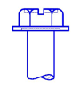 Slotted Indented washer head